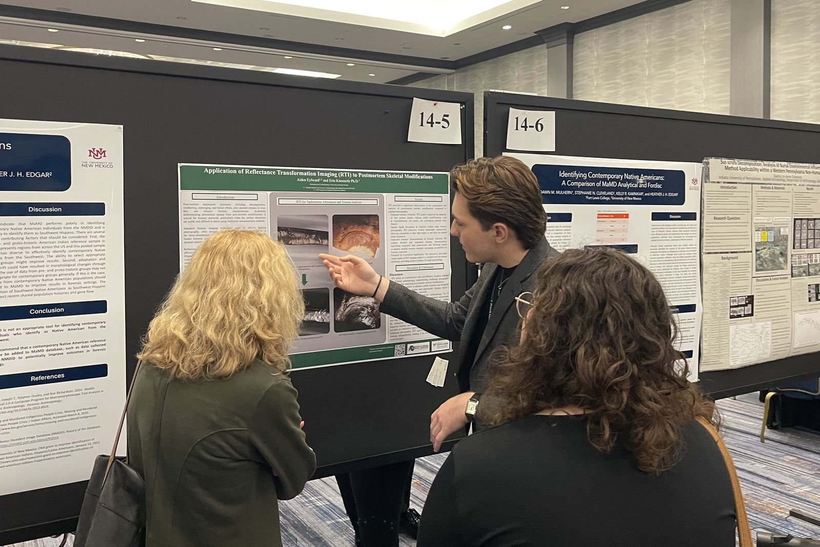 Presenting a research poster on RTI at a conference
